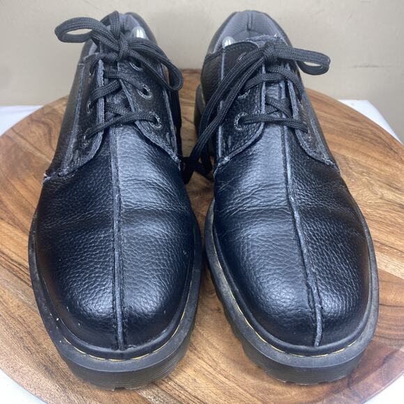 Dr Martens Marchant Mens Size 11 Black Yellow Low Top Oxfords Shoes AW004 - Picture 6 of 11